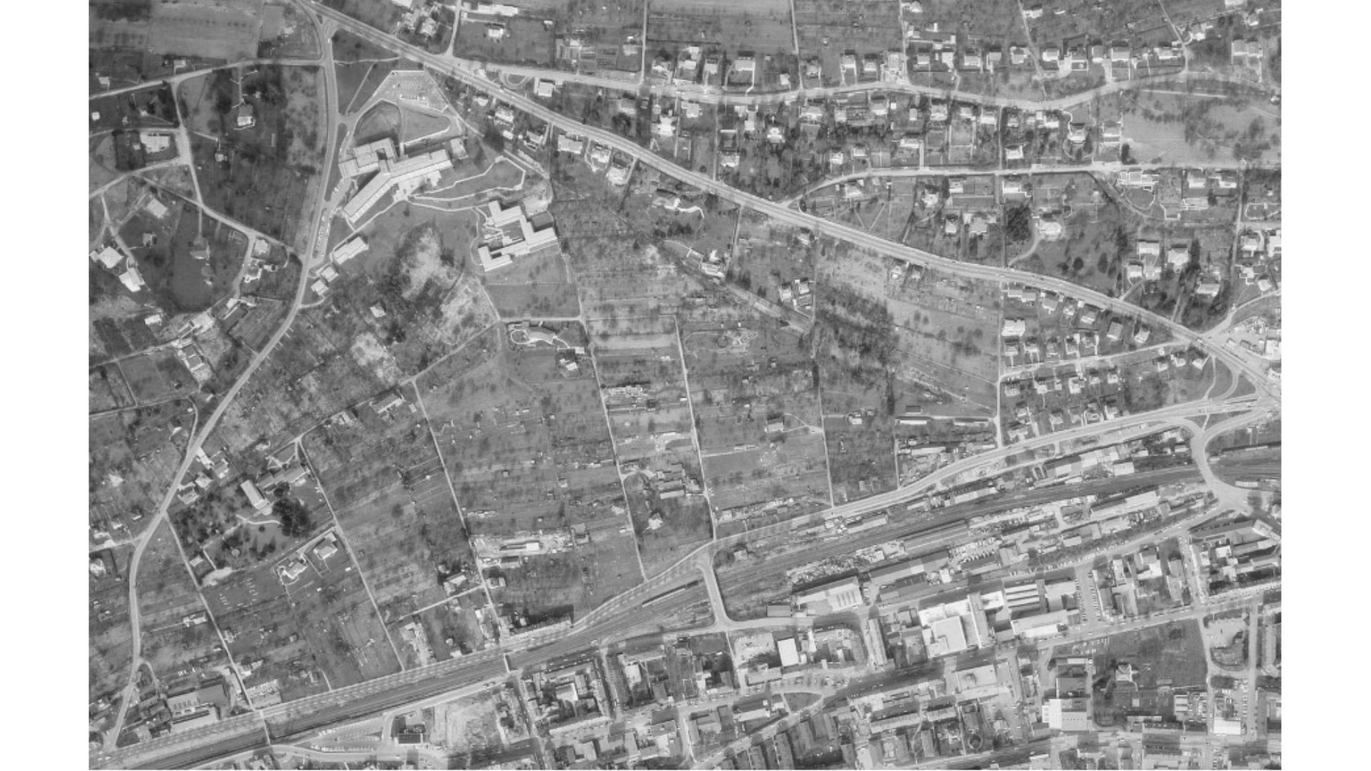 Pforzheim Maihälden 1968 - historisches Luftbild aus dem Jahr 1968